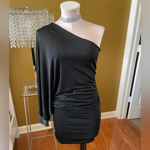 Unger One Shoulder Cocktail Dress